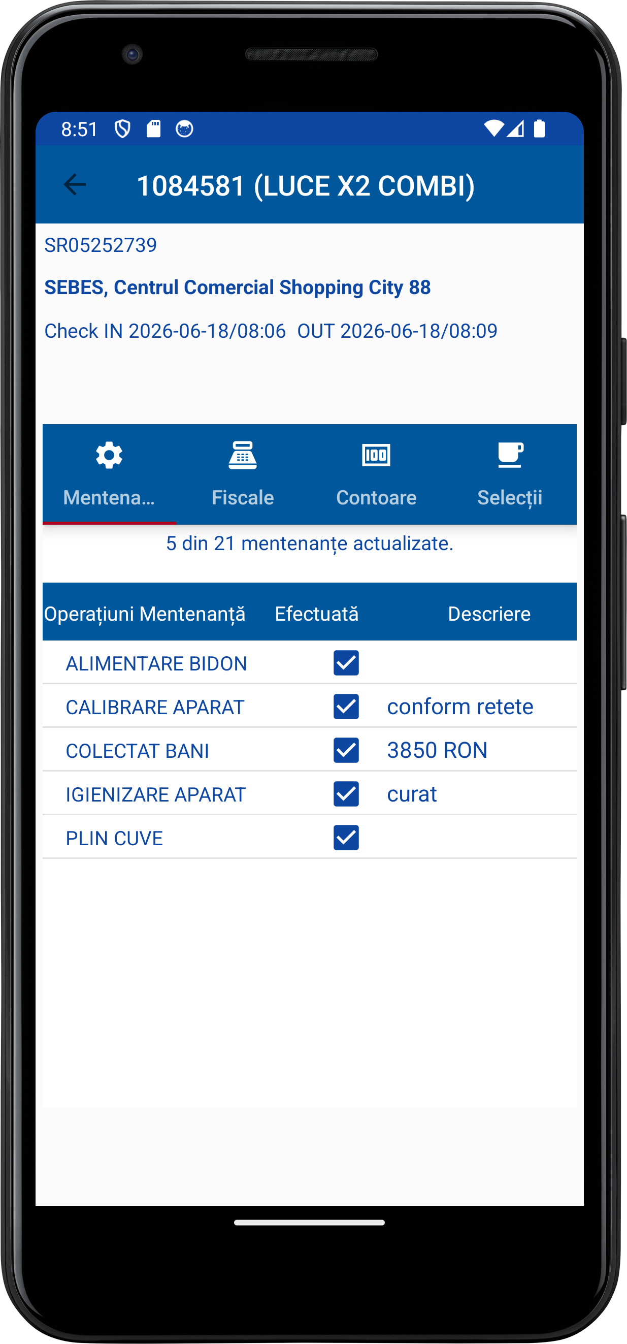 Mentenanță validată
