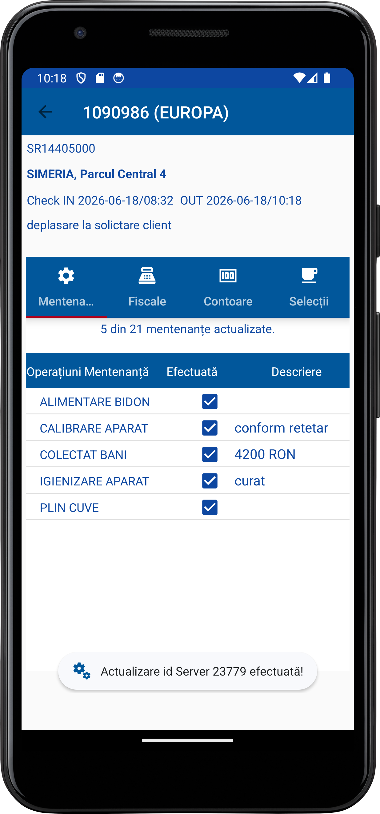 VendingLogic leagă activitatea din teren de raportarea fiscală a automatelor: un server de gestiune, aplicații Android pentru filleri și tehnicieni și middleware care aduce automat datele fiscale.